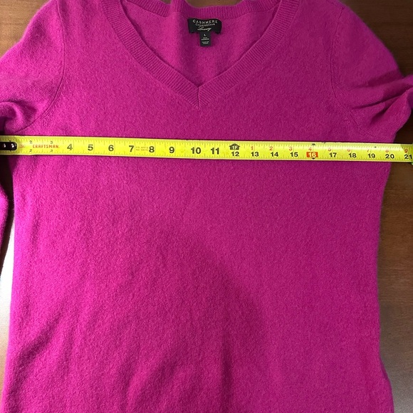 Charter Club V-Neck Sweater - Fuchsia - Picture 6 of 12